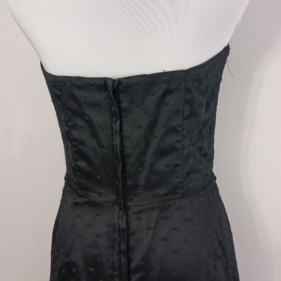 Vintage 90s Scott McClintock Black Floral Mini Dress Size 8 - Picture 5 of 13